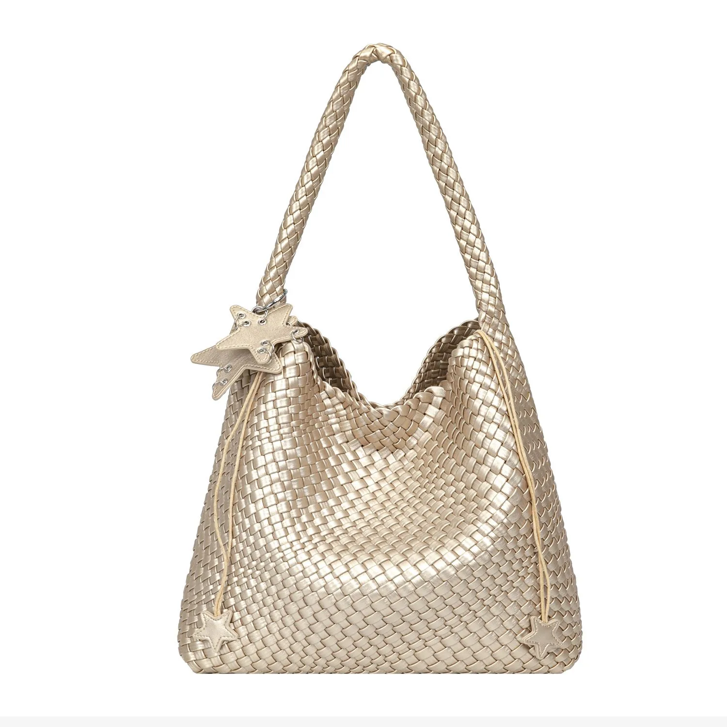 Bolso tote tejido de poliéster — bolso tejido a mano de WEFTAVA