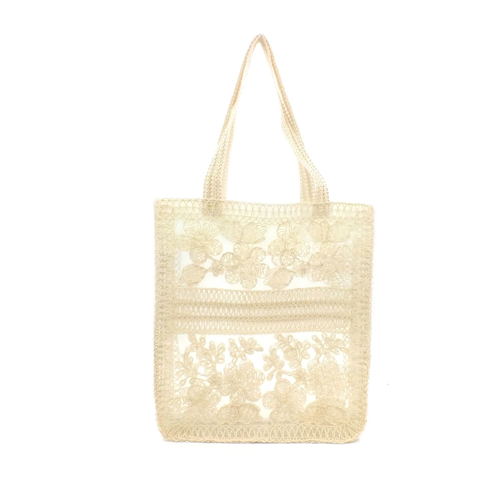 Borsa da spiaggia tessuta a mano in misto cotone — borsa tessuta a mano di WEFTAVA