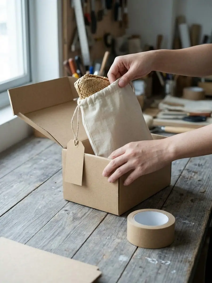 Schützende Innenverpackung und stabile Kartonverpackung